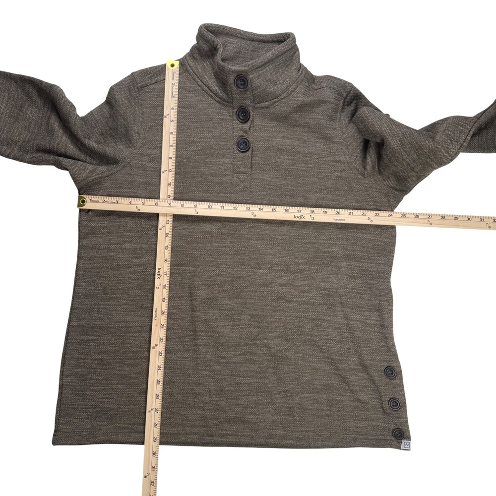 Avalanche Outdoor Supply Co Mens XXL Brown Textured Knit Button MockNeck Sweater - Picture 7 of 10